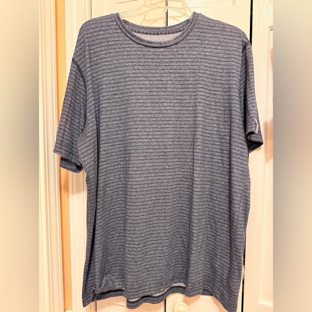 Columbia Men's Heather blue gray Short-Sleeve Crewneck T-Shirt Omni-wick size xl